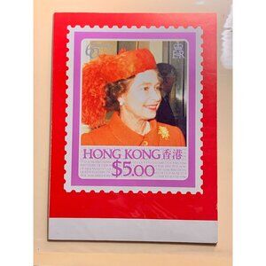 Hong Kong $500 Stamp 60th Birthday Of HM Queen Elizabeth II Commemorative Card